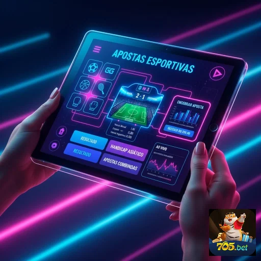 Ilustração de Explore os Slots e Live Gaming da 705bet com Agilidade