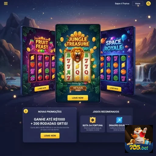 Ilustração de Explore os Slots e Live Gaming da 705bet com Agilidade